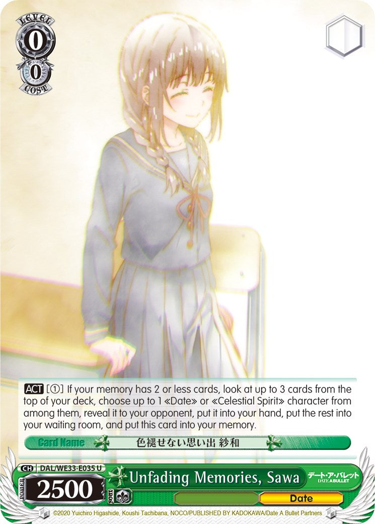 Unfading Memories, Sawa (Parallel Foil) [DAL/WE33 - DAL/WE33-E035 U]