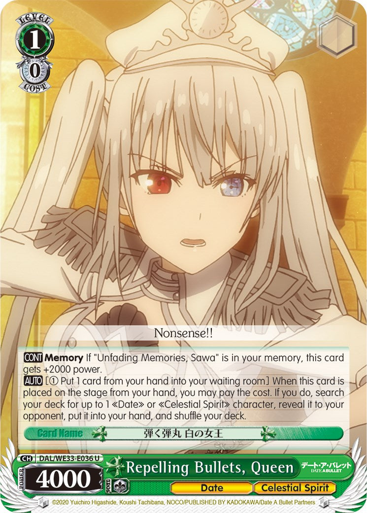 Repelling Bullets, Queen (Parallel Foil) [DAL/WE33 - DAL/WE33-E036 U]