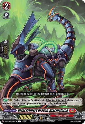 Blast Artillery Dragon, Brachioforce (D-BT03/059EN) - D-BT03: Advance of Intertwined Stars