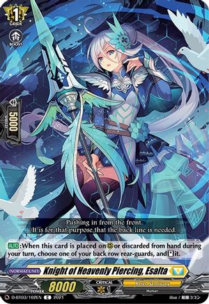 Knight of Heavenly Piercing, Esalta (D-BT03/102EN) - D-BT03: Advance of Intertwined Stars
