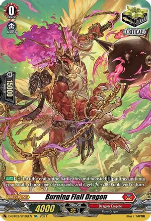 Burning Flail Dragon (SP) (D-BT03/SP36EN) - D-BT03: Advance of Intertwined Stars