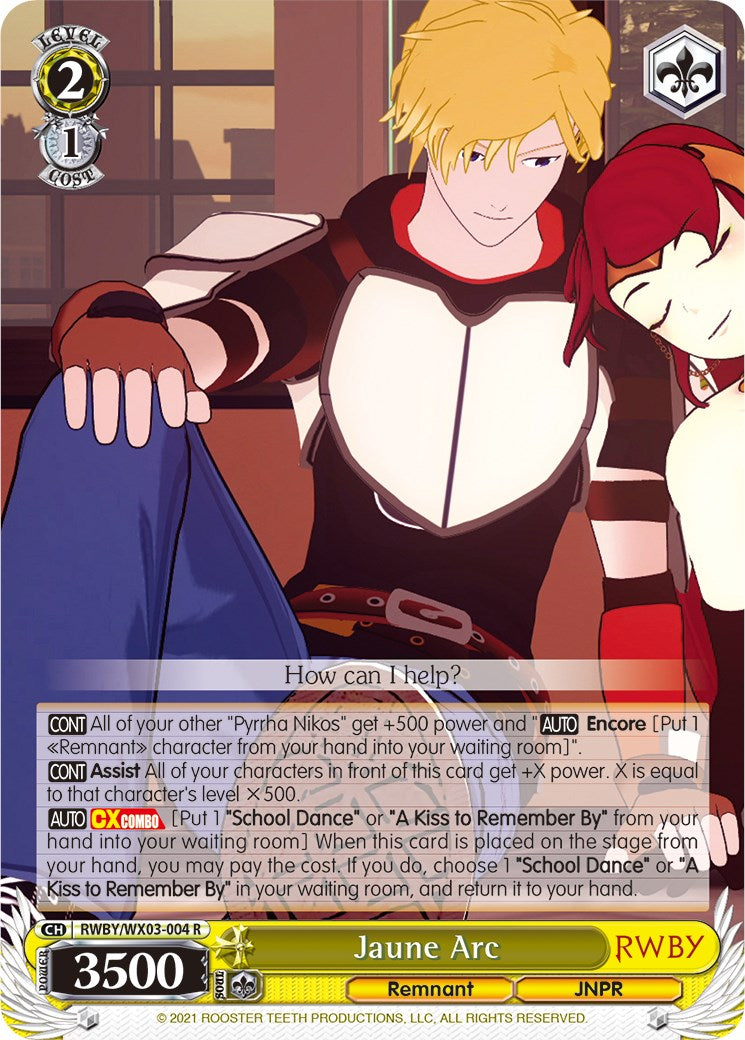 Jaune Arc [RWBY/WX03 - RWBY/WX03-004 R]
