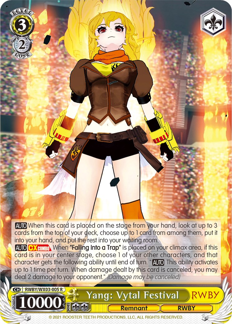 Yang: Vytal Festival [RWBY/WX03 - RWBY/WX03-005 R]