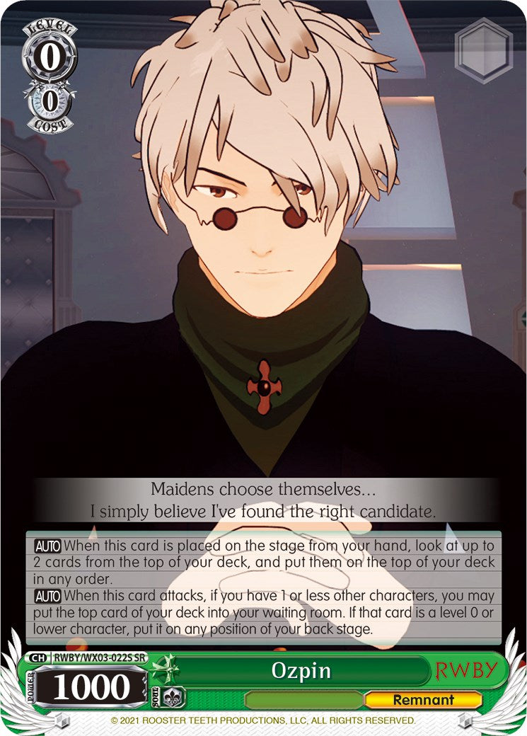 Ozpin (SR) [RWBY/WX03 - RWBY/WX03-022S SR]