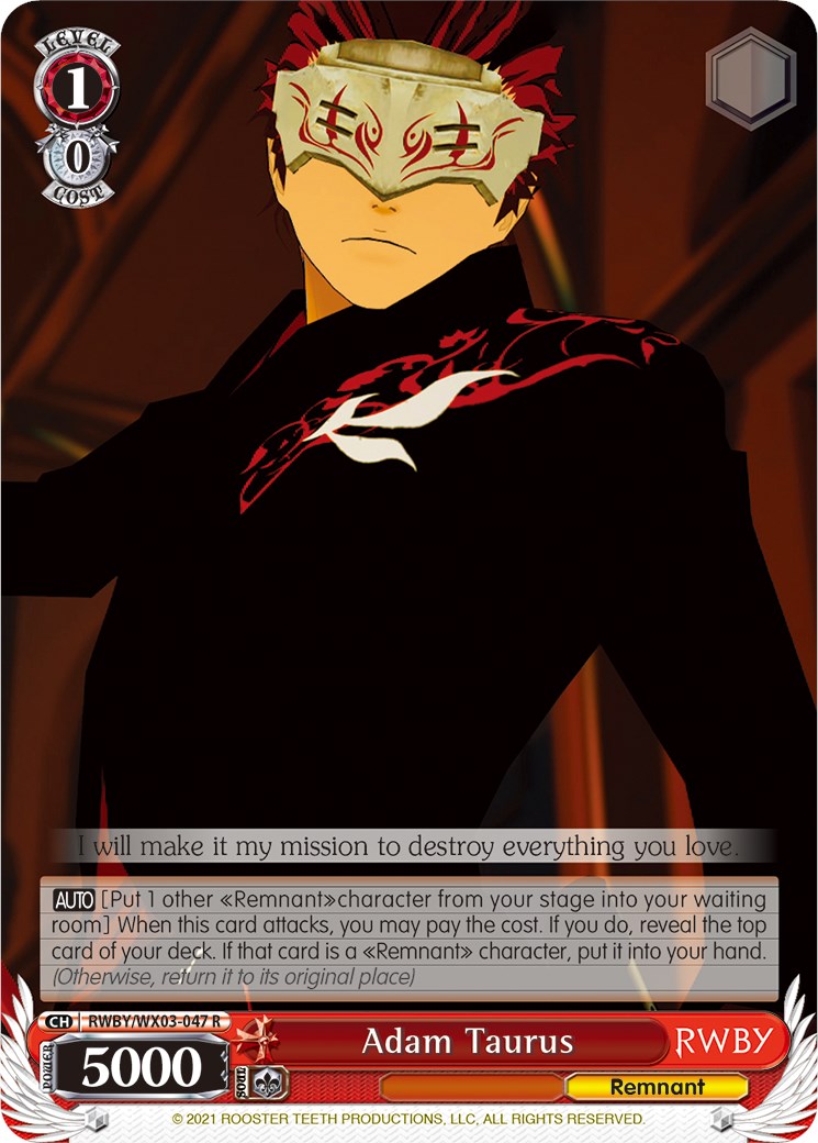 Adam Taurus [RWBY/WX03 - RWBY/WX03-047 R]