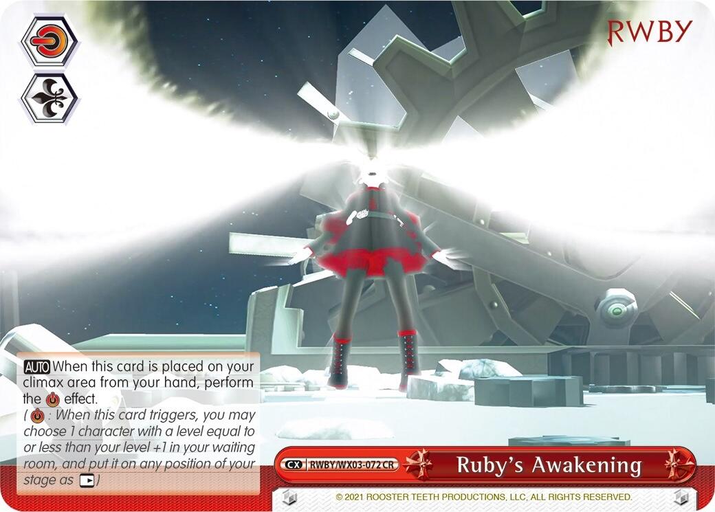 Ruby's Awakening [RWBY/WX03 - RWBY/WX03-072 CR]
