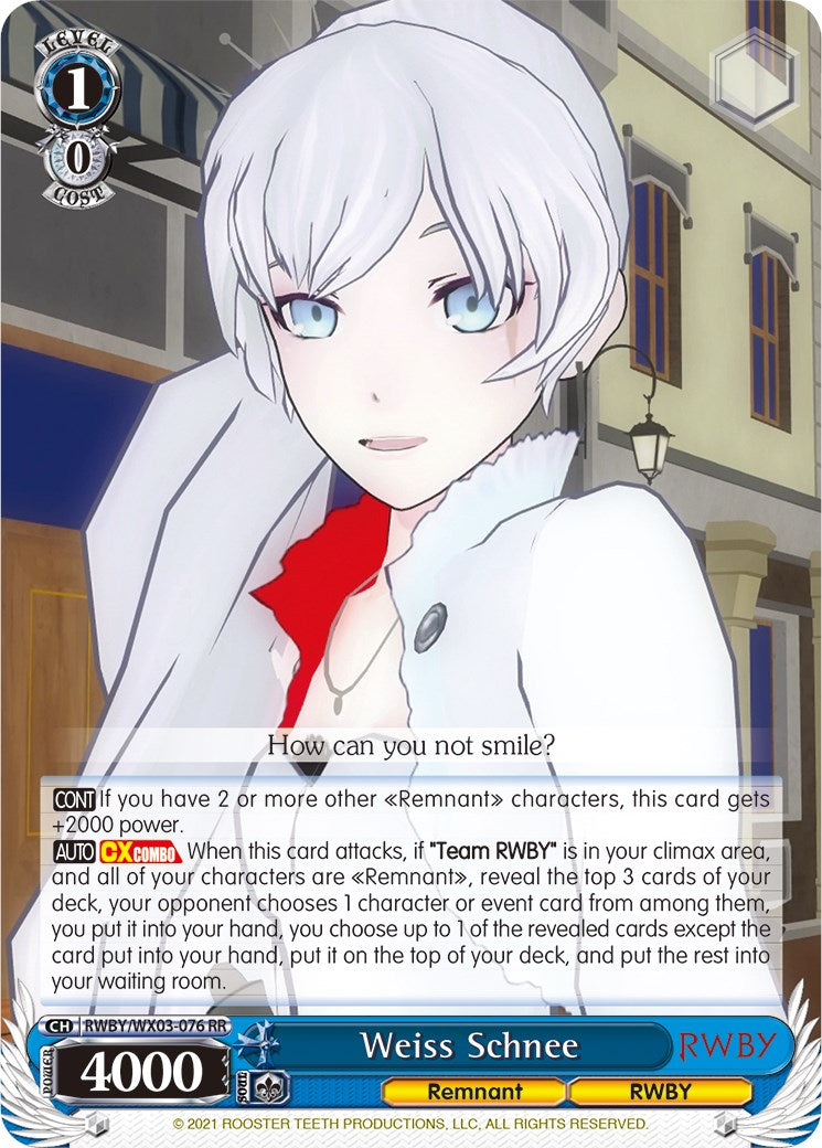 Weiss Schnee [RWBY/WX03 - RWBY/WX03-076 RR]