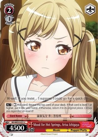 Mood for Hot Springs, Arisa Ichigaya (Parallel Foil) [BD/WE35 - BD/WE35-E21 C]