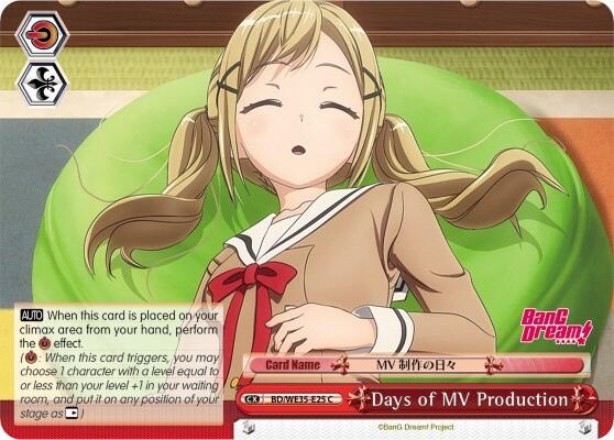 Days of MV Production (Parallel Foil) [BD/WE35 - BD/WE35-E25 C]