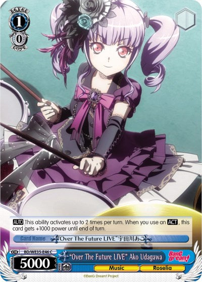 "Over The Future LIVE" Ako Udagawa (Parallel Foil) [BD/WE35 - BD/WE35-E46 C]