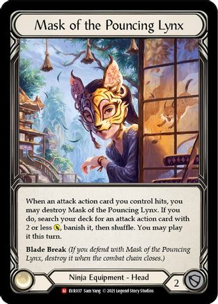 Mask of the Pouncing Lynx (EVR037) - Everfest 1st Edition