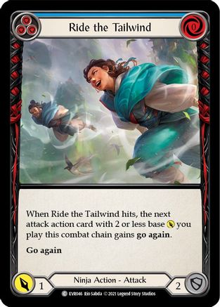 Ride the Tailwind (Blue) (EVR046) - Everfest 1st Edition Rainbow Foil