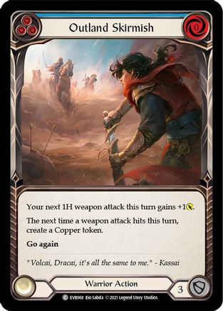 Outland Skirmish (Blue) (EVR068) - Everfest 1st Edition Rainbow Foil
