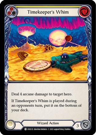 Timekeeper's Whim (Yellow) (EVR135) - Everfest 1st Edition Rainbow Foil