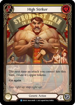 High Striker (Yellow) (Extended Art) (EVR165) - Everfest 1st Edition Rainbow Foil