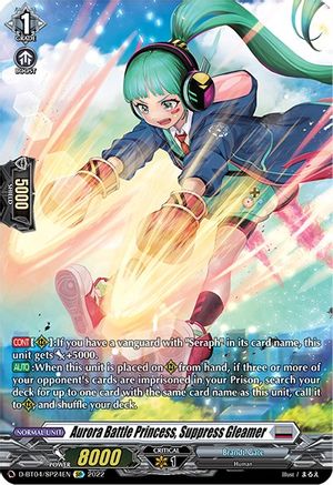 Aurora Battle Princess, Suppress Gleamer (SP) (D-BT04/SP24EN) - D-BT04: Awakening of Chakrabarthi