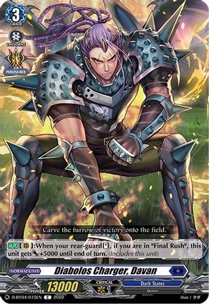 Diabolos Charger, Davan (D-BT04/073EN) - D-BT04: Awakening of Chakrabarthi