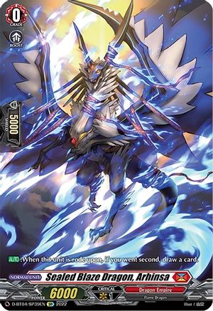 Sealed Blaze Dragon, Arhinsa (SP) (D-BT04/SP39EN) - Awakening of Chakrabarthi