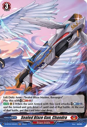 Sealed Blaze Gun, Chandra (Holo) (D-BT04/H04EN) - D-BT04: Awakening of Chakrabarthi