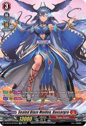 Sealed Blaze Maiden, Bavsargra (SP) (D-BT04/SP36EN) - Awakening of Chakrabarthi