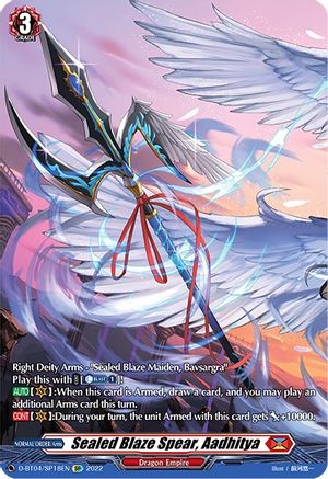 Sealed Blaze Spear, Aadhitya (SP) (D-BT04/SP18EN) - D-BT04: Awakening of Chakrabarthi