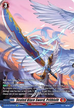 Sealed Blaze Sword, Prithivih (SP) (D-BT04/SP40EN) - Awakening of Chakrabarthi