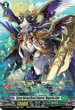 Sylvan Horned Beast Emperor, Magnolia Elder (SP) (D-BT04/SP13EN) - D-BT04: Awakening of Chakrabarthi