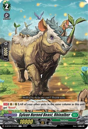 Sylvan Horned Beast, Rhinalber (D-BT04/112EN) - D-BT04: Awakening of Chakrabarthi
