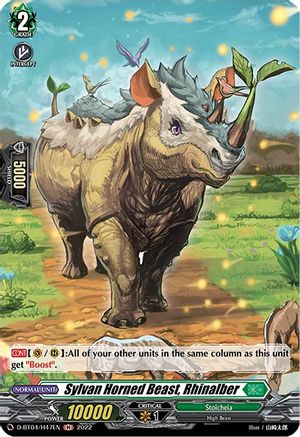 Sylvan Horned Beast, Rhinalber (Holo) (D-BT04/H47EN) - D-BT04: Awakening of Chakrabarthi