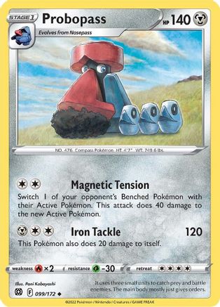 Probopass 099/172  - Reverse Holofoil SWSH09 Brilliant Stars - Uncommon