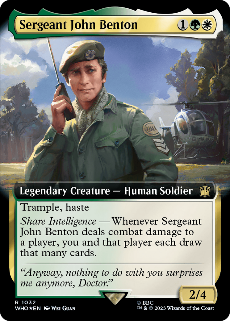 Sergeant John Benton (Extended Art) (Surge Foil) [WHO - 1032]