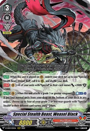 Special Stealth Beast, Weasel Black (D-VS03/031EN) - D-VS03: V Clan Collection Vol.3