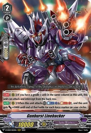 Gunburst Linebacker (D-VS03/053EN) - D-VS03: V Clan Collection Vol.3