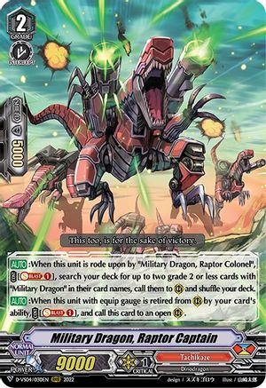 Military Dragon, Raptor Captain (D-VS04/030EN) - D-VS04: V Clan Collection Vol.4
