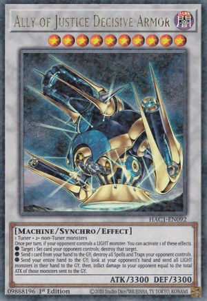 Ally of Justice Decisive Armor (Duel Terminal) [HAC1 - HAC1-EN092]