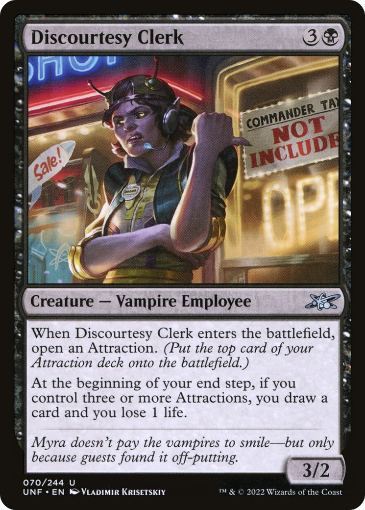 Discourtesy Clerk [UNF - 70]