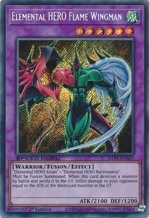 Elemental HERO Flame Wingman (Secret Rare) [SGX1-ENA21]
