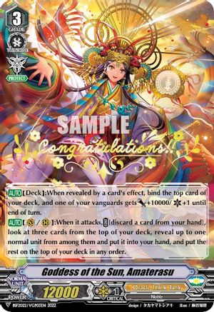 Goddess of the Sun, Amaterasu (Hot Stamped) (BSF2022/VGP03EN 2022) - Bushiroad Event Cards