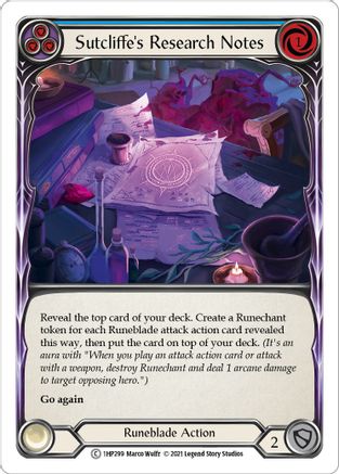 Sutcliffe's Research Notes (Blue) [1HP - 1HP299]