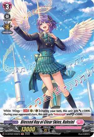 Blessed Ray of Clear Skies, Rahsiel (Holo) (D-LBT02/H08EN) - D-LBT02: Lyrical Monasterio ~It's a New School Term!~