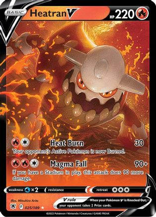 Heatran V 025/189  - Holofoil SWSH10 Astral Radiance - Ultra Rare