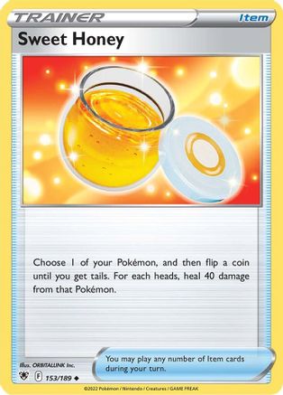 Sweet Honey 153/189  - Reverse Holofoil SWSH10 Astral Radiance - Uncommon