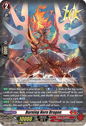 Burning Horn Dragon (D-BT05/002EN) - D-BT05: Triumphant Return of the Brave Heroes