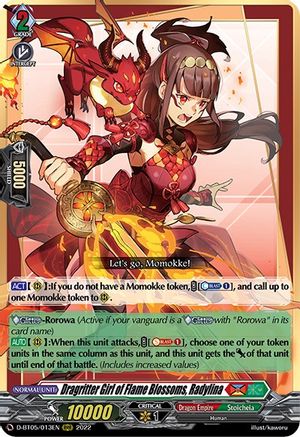 Dragritter Girl of Flame Blossoms, Radylina (D-BT05/013EN) - D-BT05: Triumphant Return of the Brave Heroes