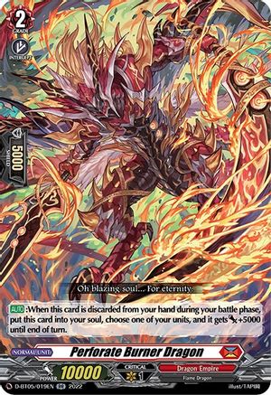 Perforate Burner Dragon (D-BT05/019EN) - D-BT05: Triumphant Return of the Brave Heroes