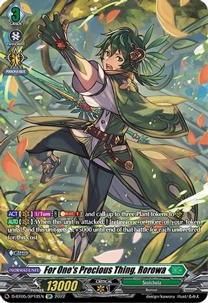 For One's Precious Thing, Rorowa (SP) (D-BT05/SP12EN) - Triumphant Return of the Brave Heroes