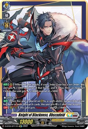 Knight of Blackness, Obscudeid (SP) (D-BT05/SP17EN) - D-BT05: Triumphant Return of the Brave Heroes