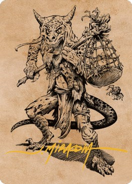 Taunting Kobold Art Card (Gold-Stamped Signature) [ASCLB - 57]