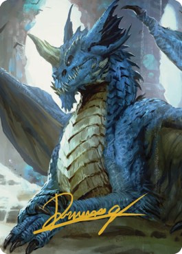 Young Blue Dragon Art Card (Gold-Stamped Signature) [ASCLB - 27]