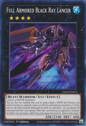 Full Armored Black Ray Lancer (LED9-EN012) - Legendary Duelists: Duels From the Deep 1st Edition